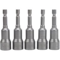 5-teiliges Set 12-mm-sechskant-steckschlüssel Aus Chrom-vanadium-stahl Mit Magnetischen Griffen Für Akkuschrauber