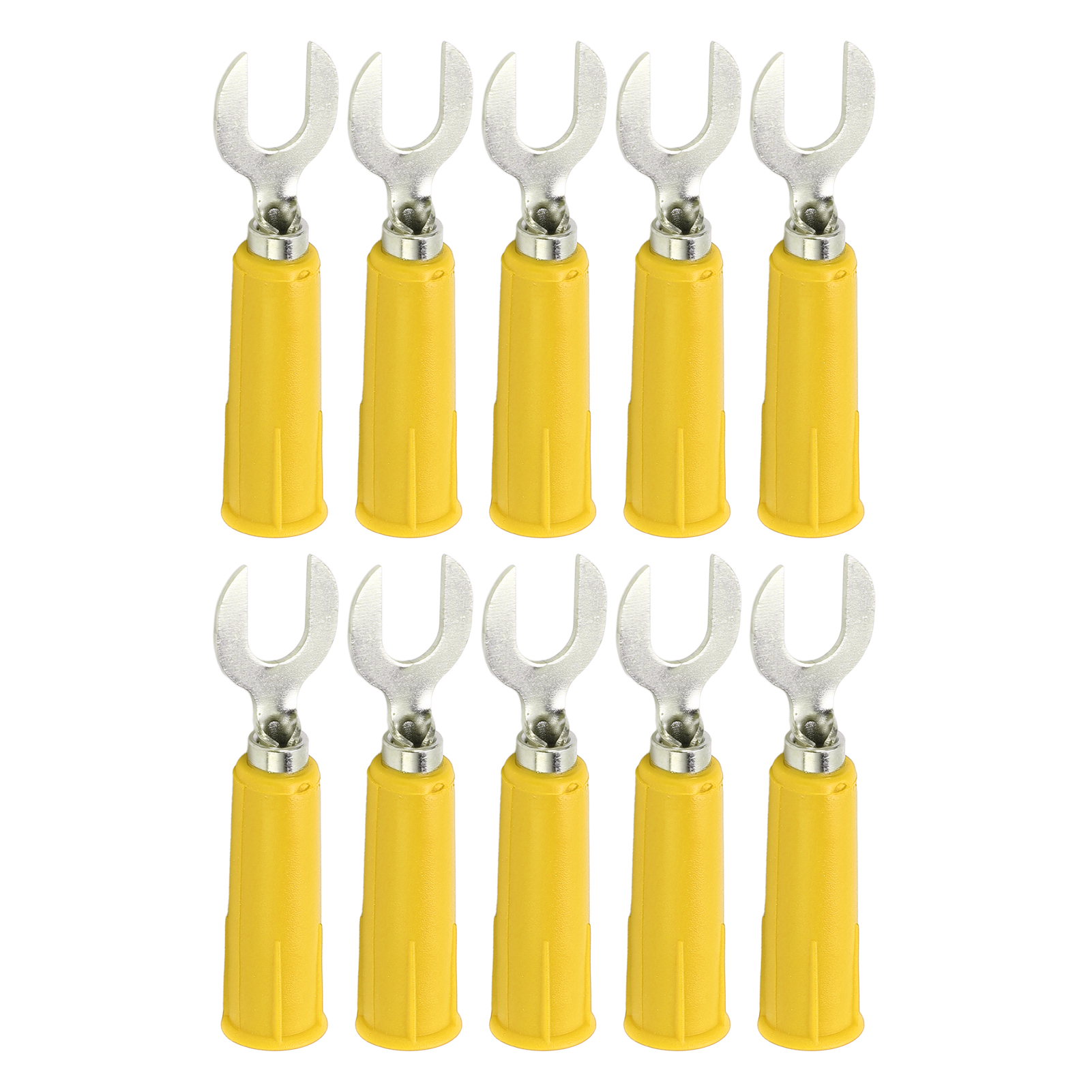 10 Stück J.20019 Y-förmiger Bananenstecker, 6 Mm, Hochdruckbeständig, U-förmig, Gelb, Für Industrielle Elektronikgeräte