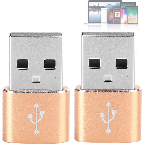 Usb-c-auf-usb-3.0-adapter Aus Goldfarbenem Aluminium Für Schnelles Laden Und Hochgeschwindigkeits-datenübertragung