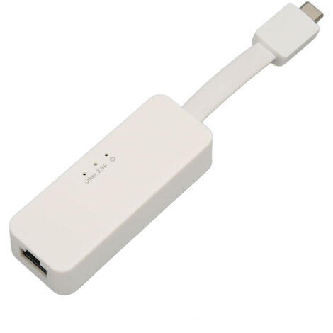 Gigabit-usb-c-ethernet-adapter (2500 Mbit/s), Plug & Play, Kompatibel Mit Pc, Macbook, Ipad Und Smartphone, Stabile Kabelgebundene Netzwerkverbindung, Weiß