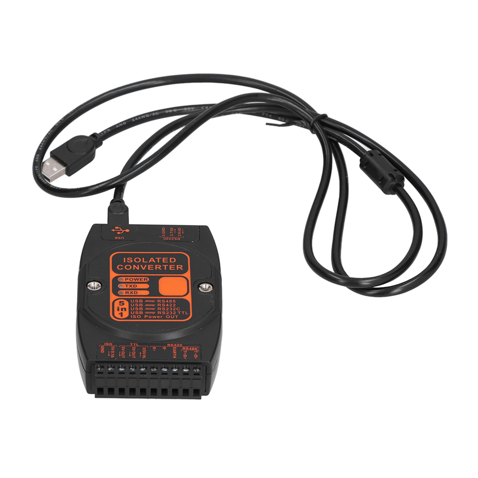 5-in-1 Usb-zu-rs485-konverter, Isolierter Industrieadapter Für 422/232/ttl Dcm2610a3, Hohe Geschwindigkeit Und Zuverlässiger Datendurchsatz.