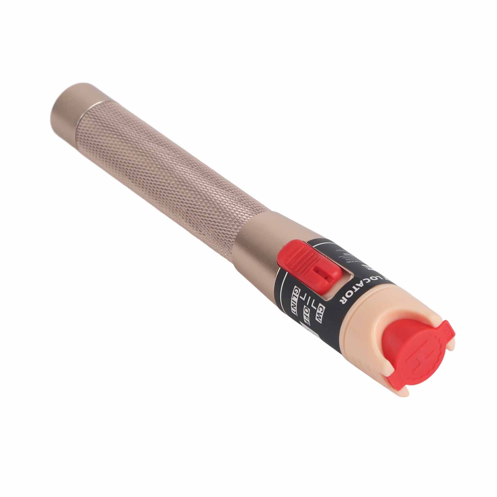 Roter Vfl-lichtwellenleiter-fehlersuchstift, Rutschfester Aluminiumgriff, 2,5-mm-stecker, Staubdicht, Vergoldet, Leistung 50 Mw, Optischer Fehlerorter