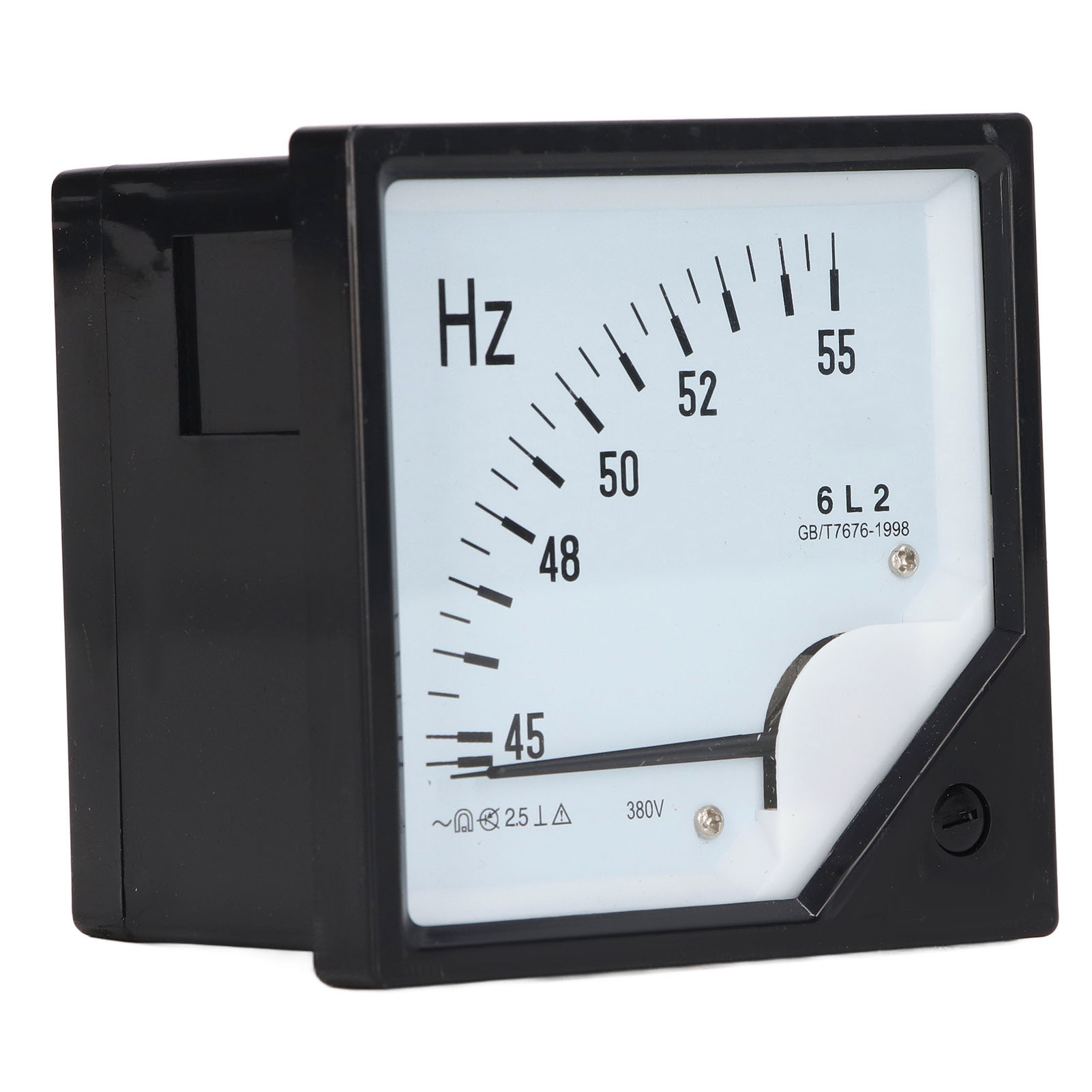 Ac 380v Zeigerfrequenzmesser, 45-55hz Frequenzdetektor, Quadratische Frontplatte, Hohe Präzision, Analoge Anzeige Für Schaltschränke.