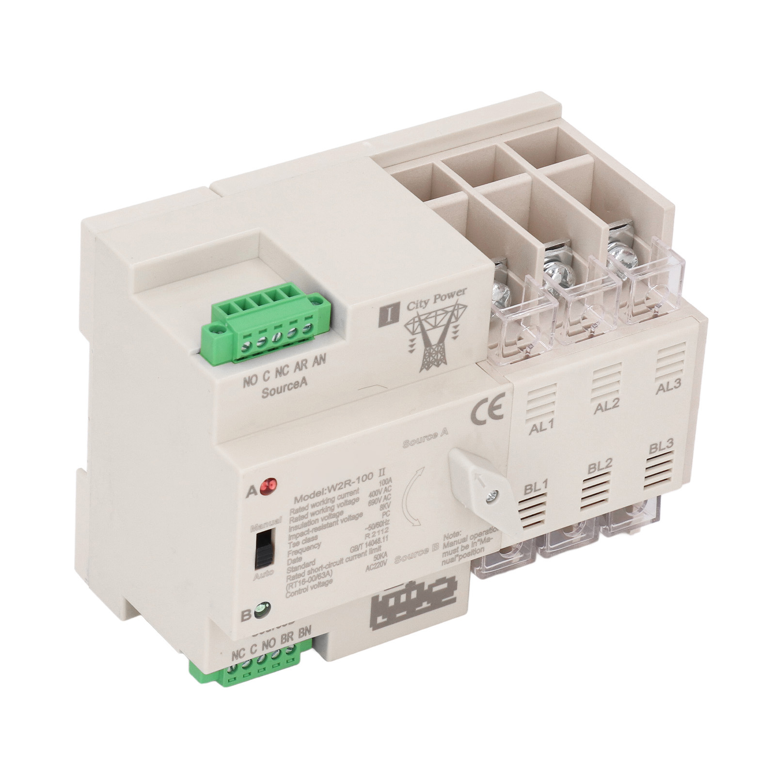 Automatischer 3p 100a 220v Ac-umschalter, Dual-schnellumschalter-netzteil, Für Haushalt Und Fabrik.