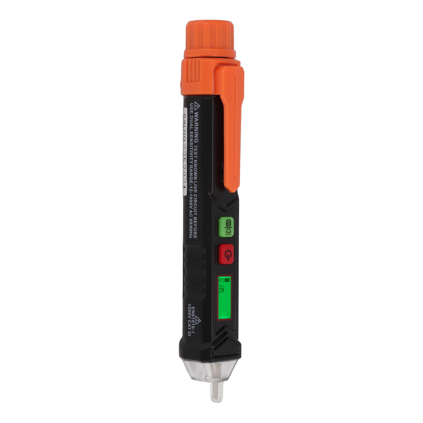 Ruoshui 10 Elektrischer Spannungsprüfer, Berührungsloser Spannungsdetektor Mit Akustischem Und Optischem Alarm, Digitaler Spannungsprüferstift 12–1000 V