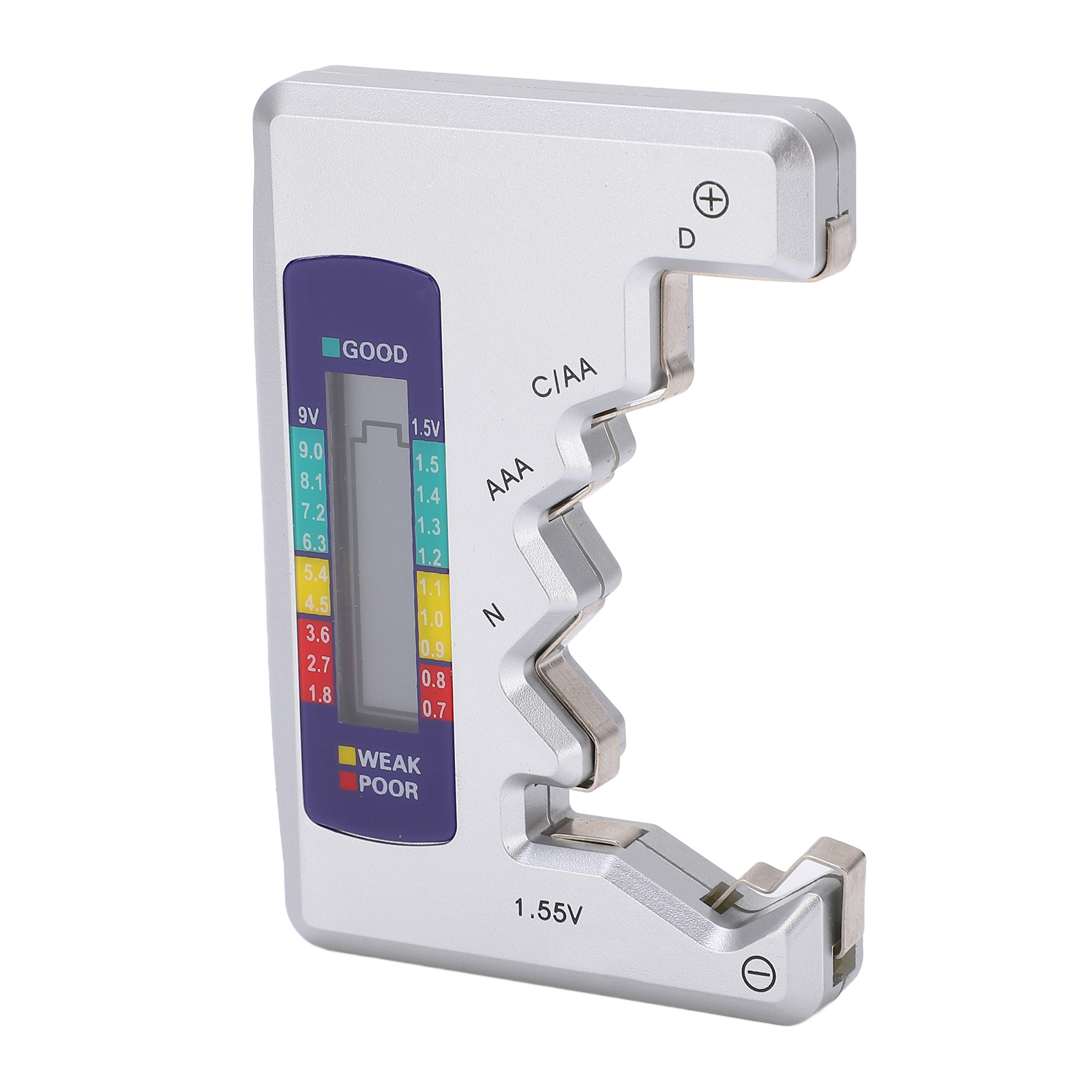 Digitaler Batterietester 150 Mah, Tragbarer Kapazitätsdetektor Für D-, N-, Aa-, Aaa- Und Knopfzellenbatterien
