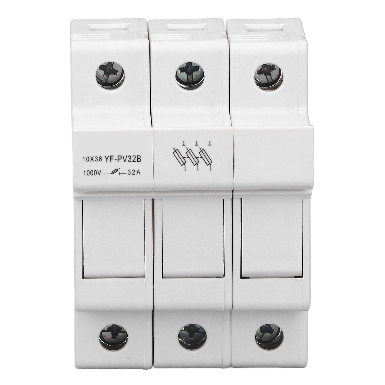 3-poliger Din-schienen-sicherungshalter, Dc 1000 V 32 A 6 W Sicherungssockel, Photovoltaik-serie, Solarschutz, Schnellmontage