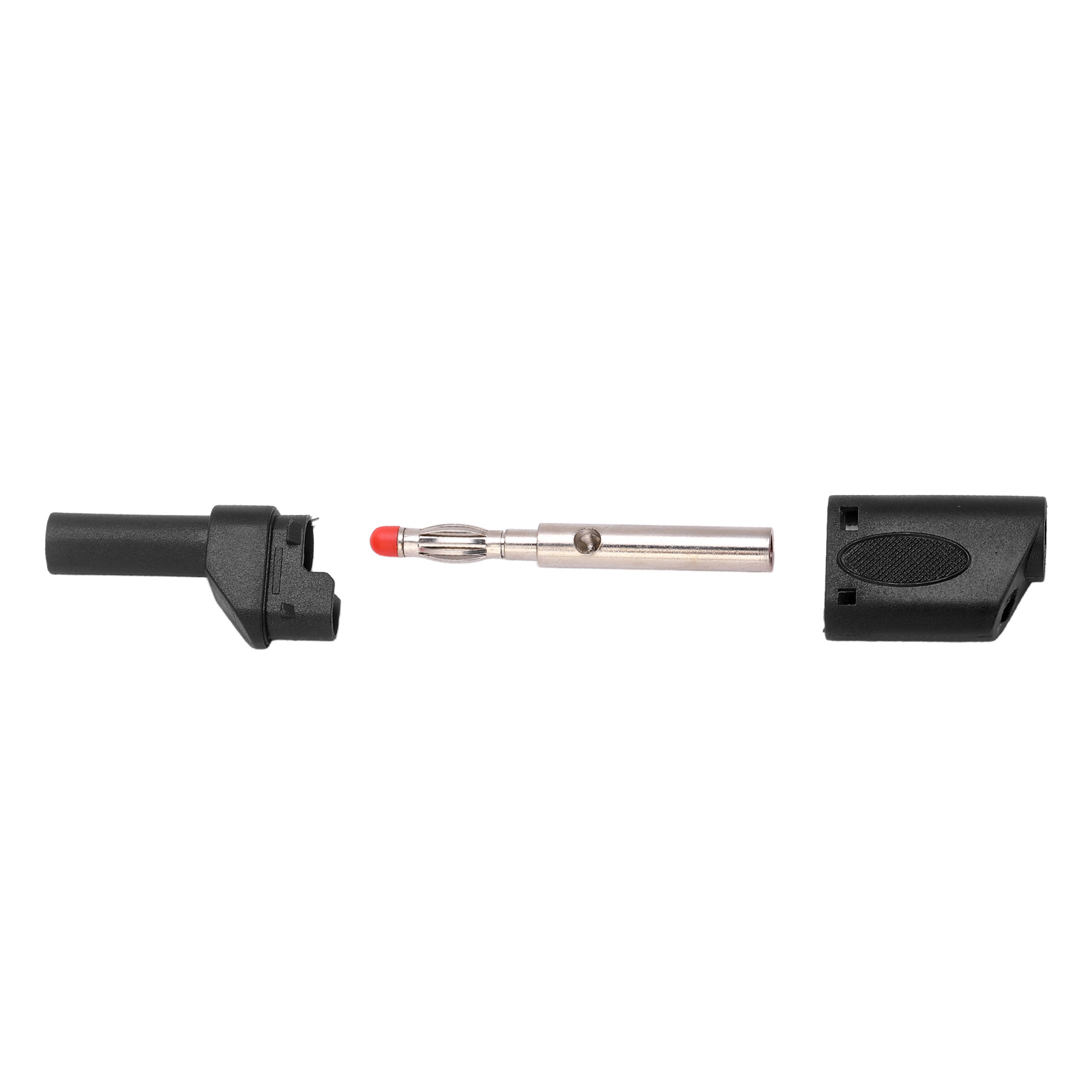 4-mm-isolierte Sicherheitsbananenstecker, 10er-packung Schwarze Bananenstecker Mit Gehäuse, Für Elektronische Prüf- Und Messanwendungen