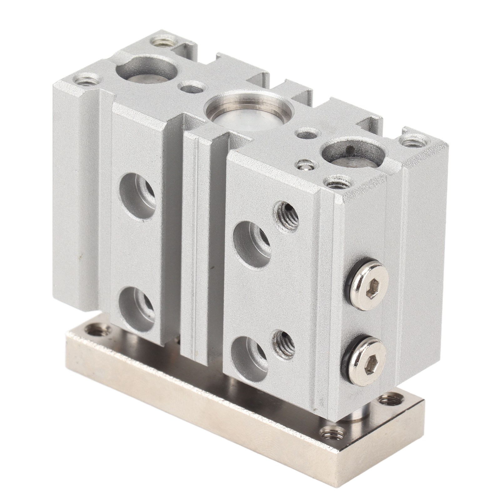 Doppeltwirkender Pneumatikzylinder Mit 3 Kolbenstangen Tcm12 10s, 0,15–1,0 Mpa, Zubehör, Dreikolben, 10 Mm Hub, Aluminium, Für Industrielle Anwendungen