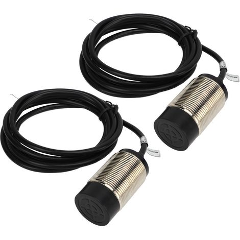 Packung Mit 2 Induktiven Näherungssensoren, 15 Mm Erfassungsdurchmesser, Ausgang Npn (normalerweise Offen), 2-adrig, 6–36 V Dc