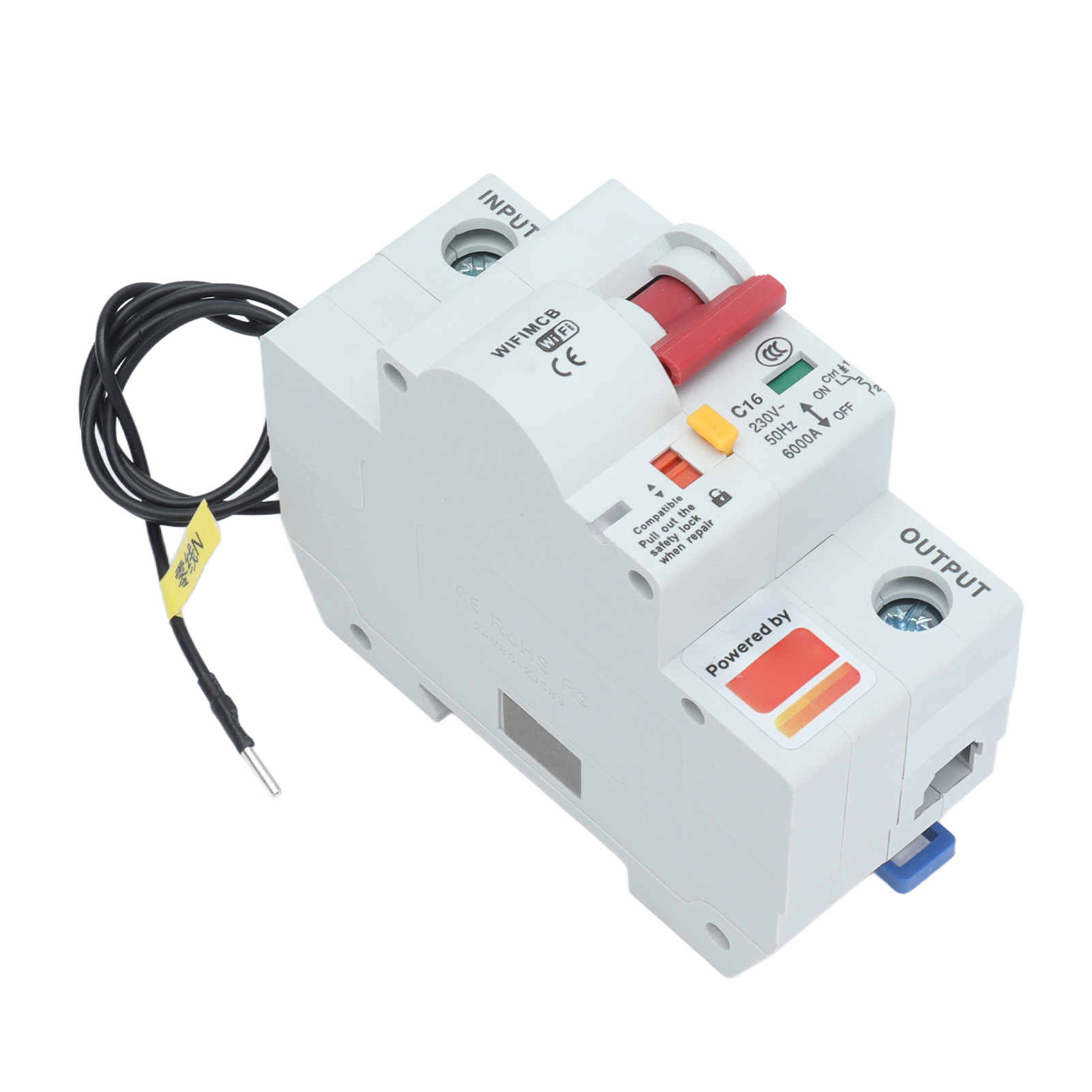 Intelligenter Wlan-1p-bluetooth-leistungsschalter, Fernschalter Für 220-v-16-a-stromkreise, Feuerfestes Gehäuse, Überlastschutz, Smart-home-kompatibel