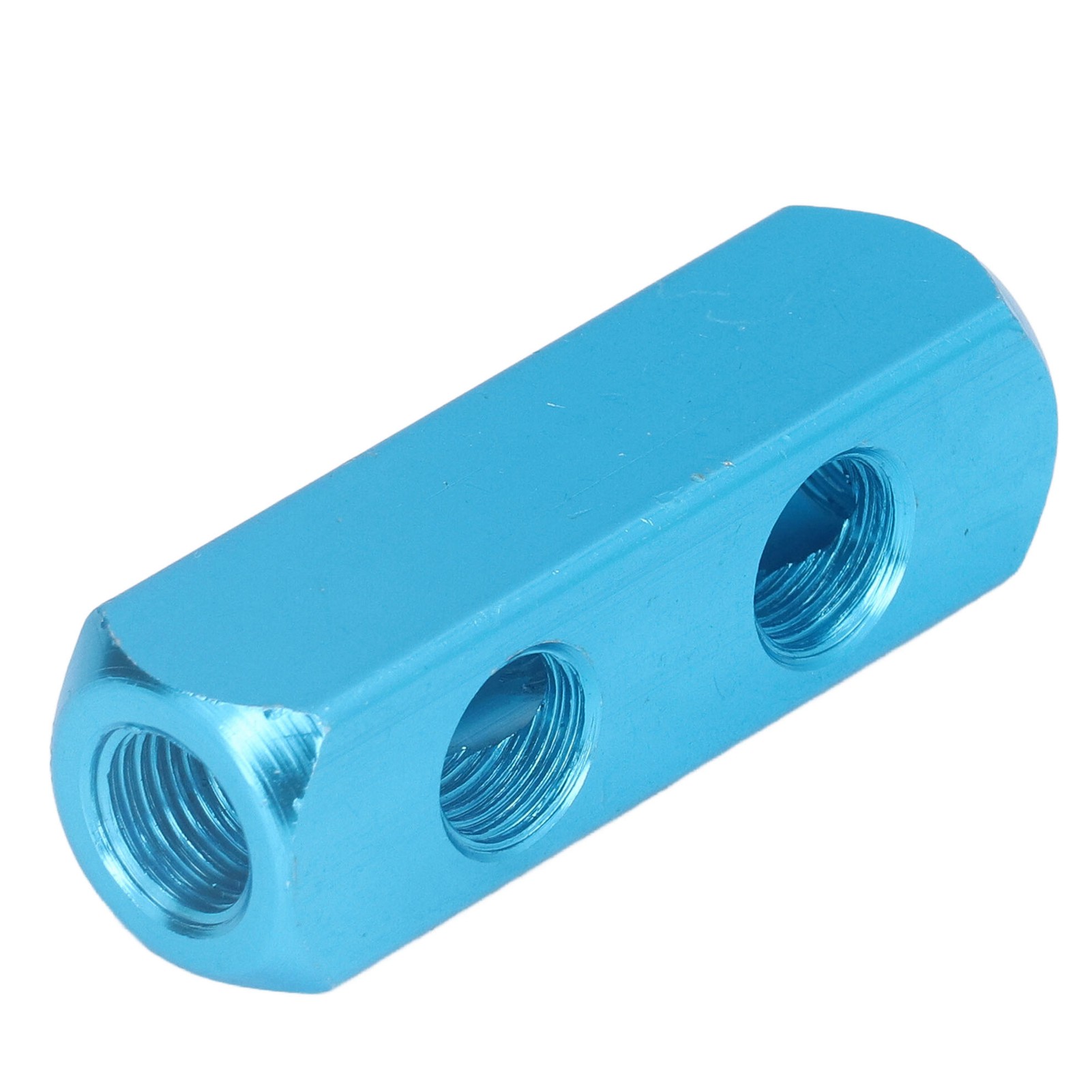 Pneumatischer Verteiler Aus Al-2 Aluminium, Luftverteilerblock Für Automatisierungsanlagen, Doppelauslassverteiler.