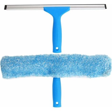 Professioneller Fensterabzieher Mit Mikrofaserbürste, 30 Cm, Fensterreinigungswischer, Professionelles Reinigungsset