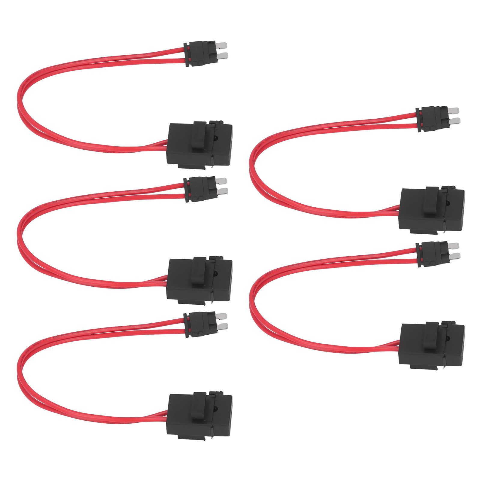5-teiliger Kfz-sicherungshalter, Robuster Mini-stecker, 16awg-kabelverlängerung Für Atm 20a-fahrzeuge, Mit 5 Act M 19,1mm Sicherungen