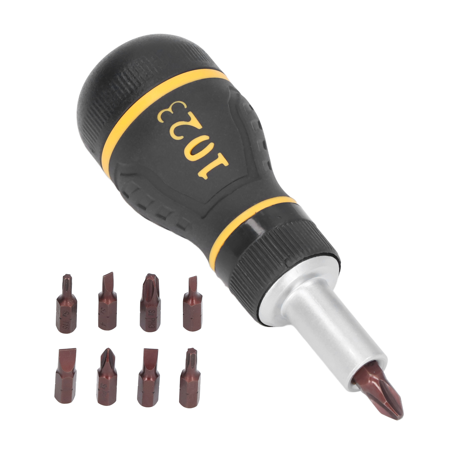 Set Mit 9 Magnetischen Ratschenschraubendrehern, Präzisionsbits, 3 Ratschenpositionen, Handwerkzeugset Mit Magnetischem Kopf