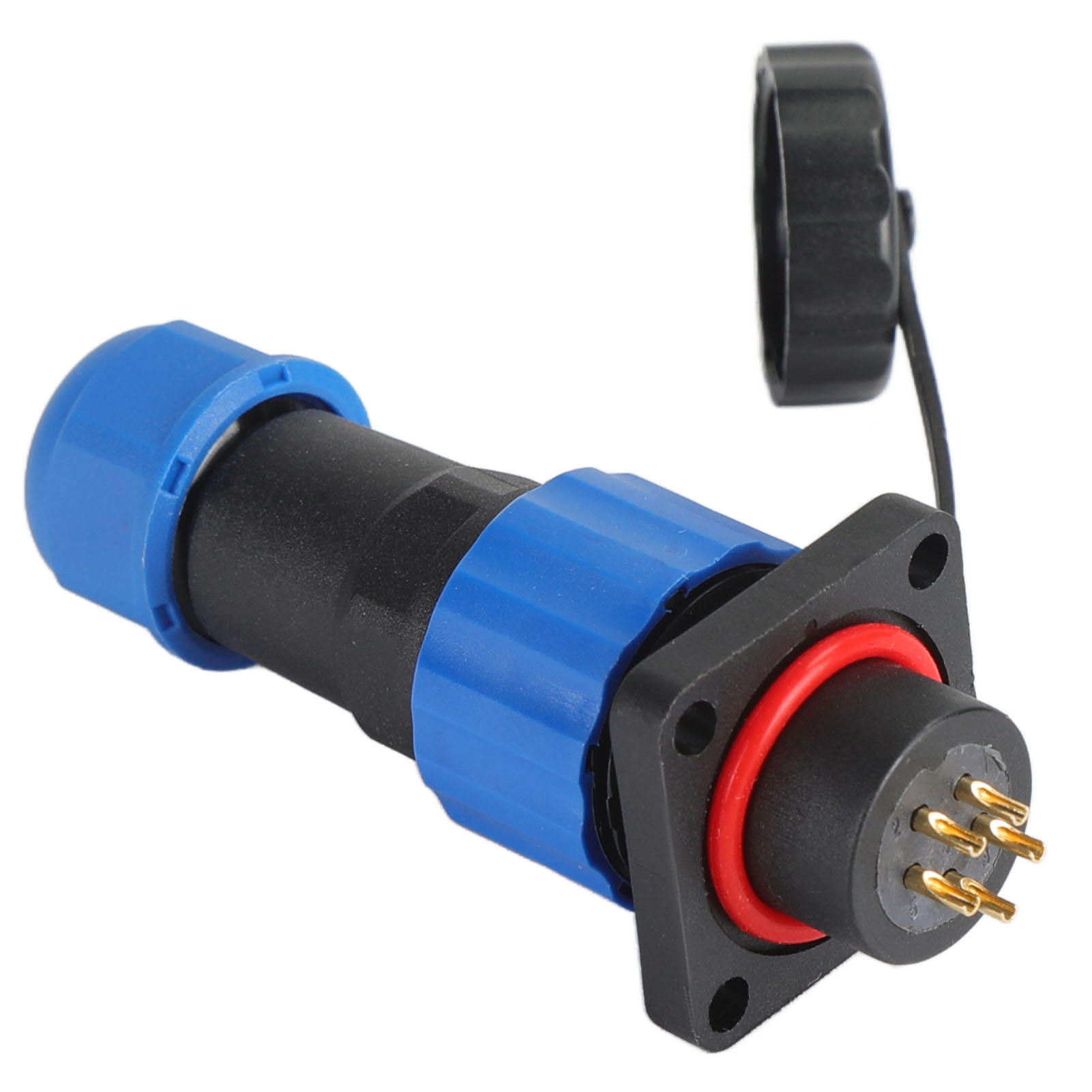 Sp165 Ip68 Wasserdichter Industrieller Elektrischer Steckverbinder, 5-poliger Quadratischer Luftfahrtstecker, 250v 5a Klemmenadapter, Staub- Und Wasserbeständig, Für Industrielle Anwendungen.