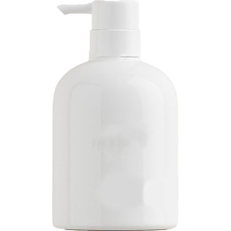 500 Ml Shampoo-spender Mit Weißem Kunststoff Mit Pumpe Fürs Badezimmer – Großes Fassungsvermögen Und Dekoratives Design