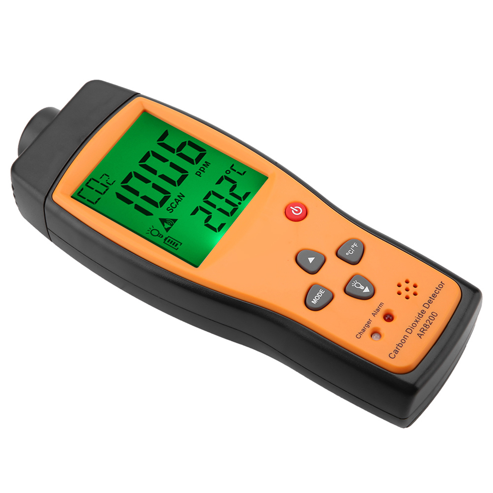 Smart Sensor Ar8200 Co2-detektor, Kohlendioxid-monitor Mit Akustischem Und Optischem Alarm, Lcd-bildschirm, 350-9999 Ppm, 100-240 V.