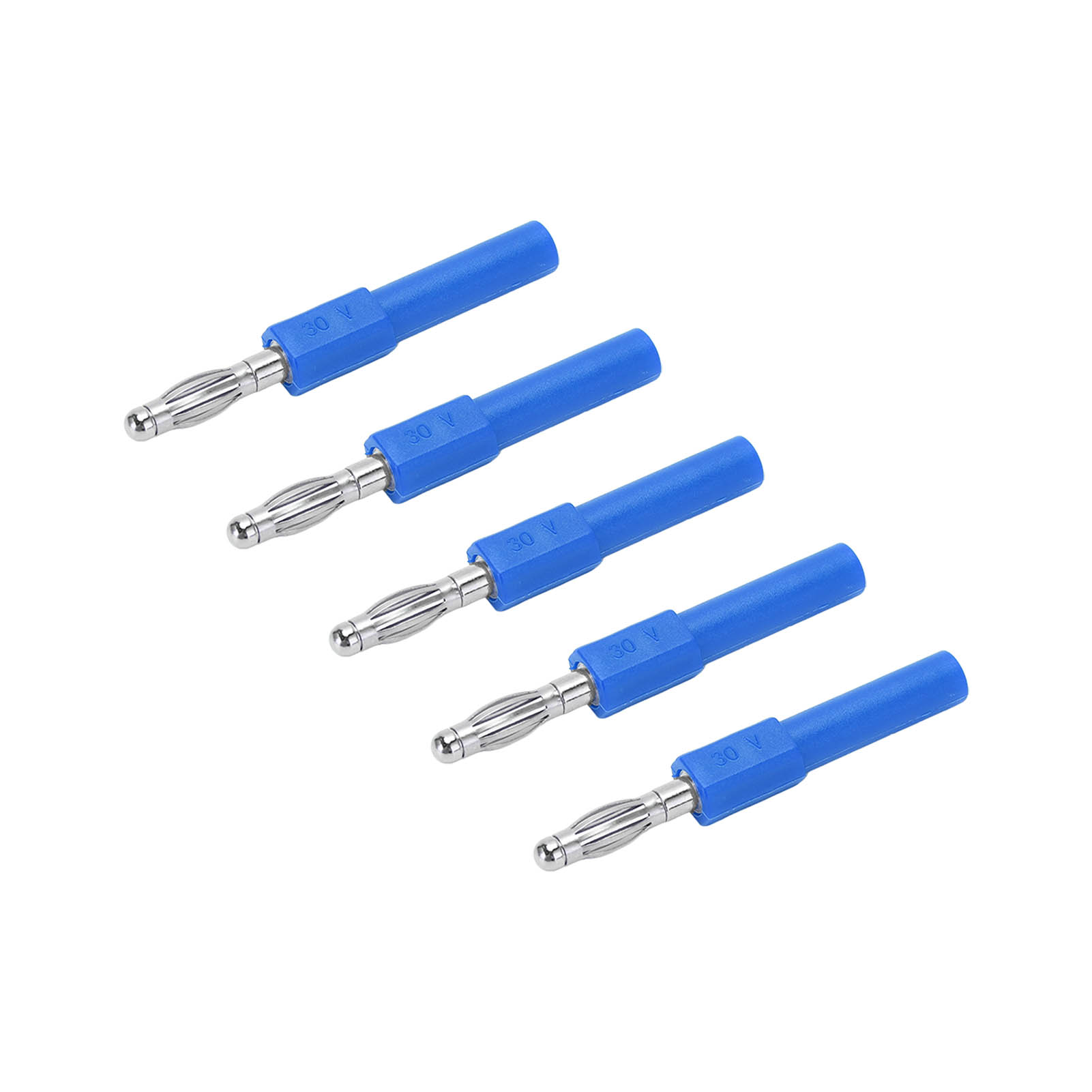 Bananenstecker 4 Mm Auf 2 Mm, 5er-packung Blaue Stecker, Ausgezeichnete Leitfähigkeit, Robuste Verbindung, Steckeradapter, Überlegene Qualität, Für Audio- Und Elektronikanwendungen, Niedriger Widersta