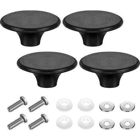 4er-set Deckelgriffe Für Emaillierte Gusseisen-bräter – Bakelit-ersatzgriffe – Kompatibel Mit Le Creuset, Aldi, Lodge Und Anderen Marken Von Emaillierten Gusseisen-brätern – Schwarz