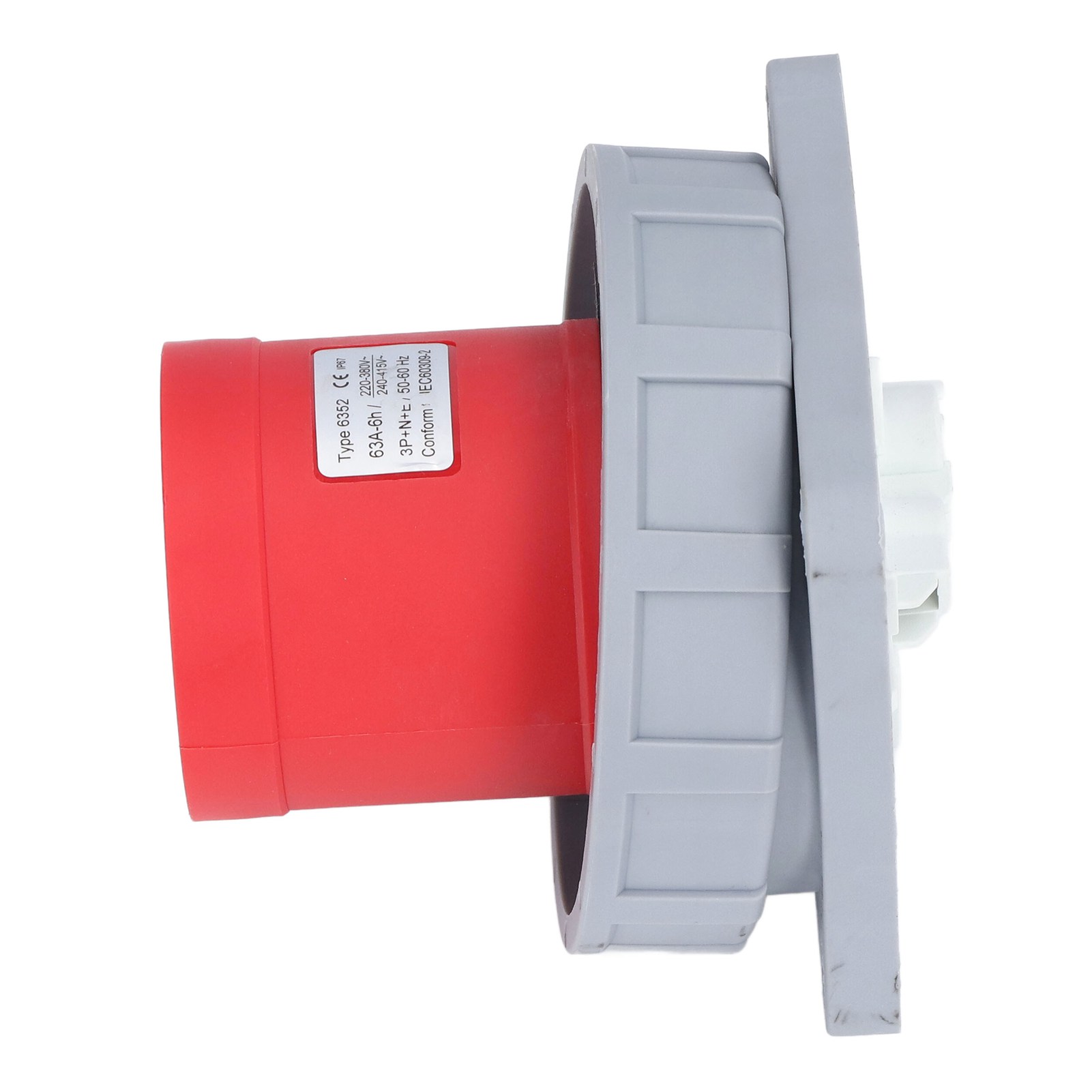 Wasserdichter Avionik-stecker, Industrieller 5-poliger Nylon-/messingstecker, 3p+n+e, Ac 220–380 V / 240–415 V, 63 A