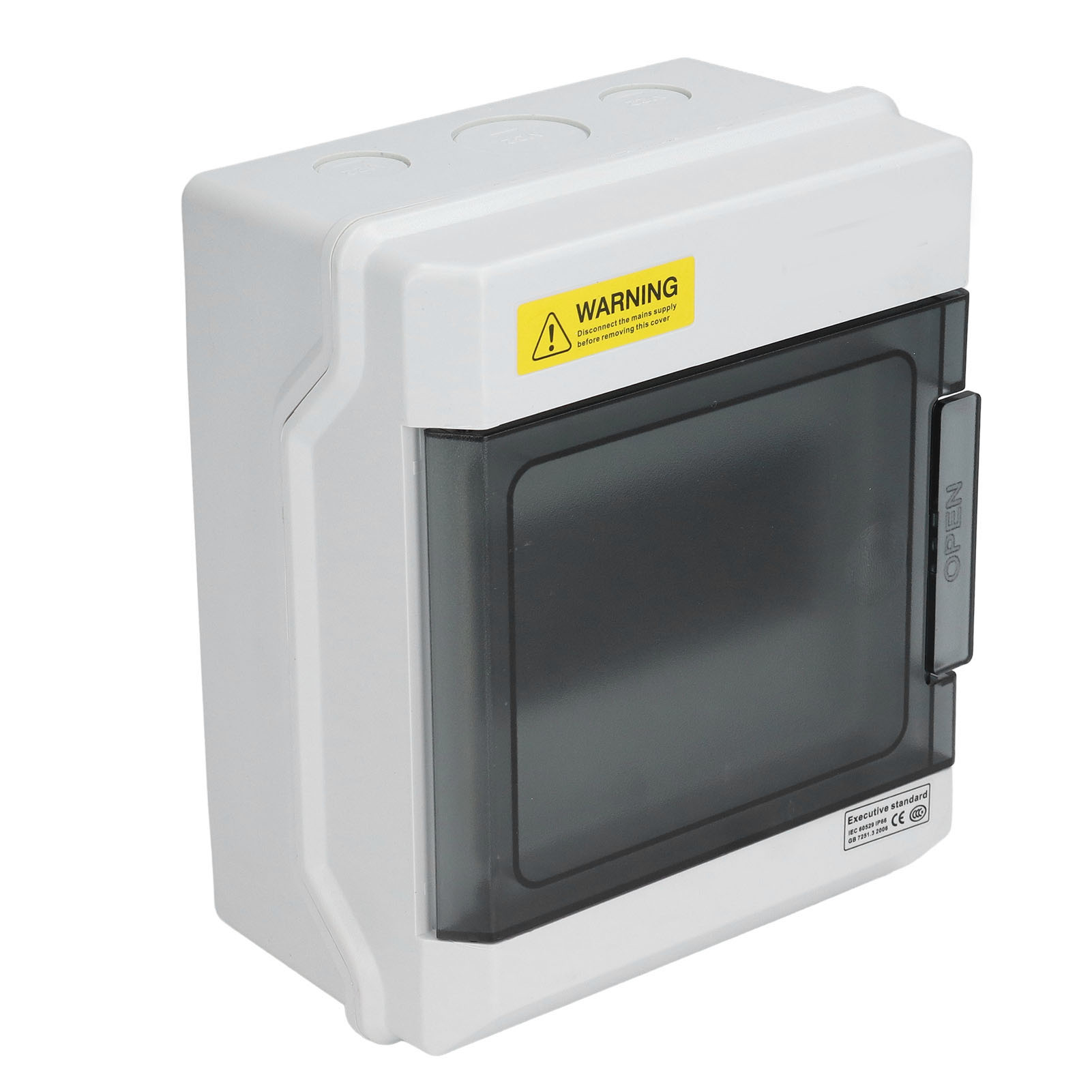 Ip66 Wasserdichter Verteilerkasten, 6 Module, Din-schiene, Elektrisches Gehäuse Mit Transparenter Abdeckung, Anschlusskasten Für Die Innen-/außenmontage