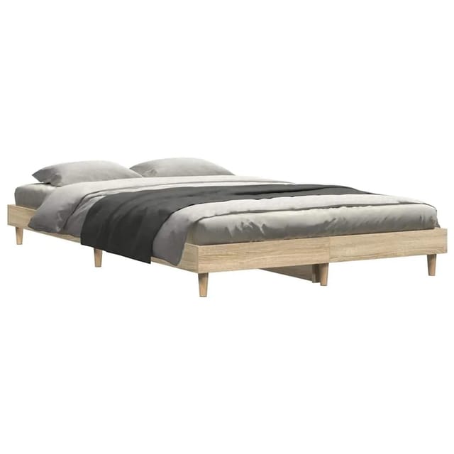 vidaXL Bettgestell ohne Matratze Sonoma-Eiche 120x200 cm Holzwerkstoff 832048