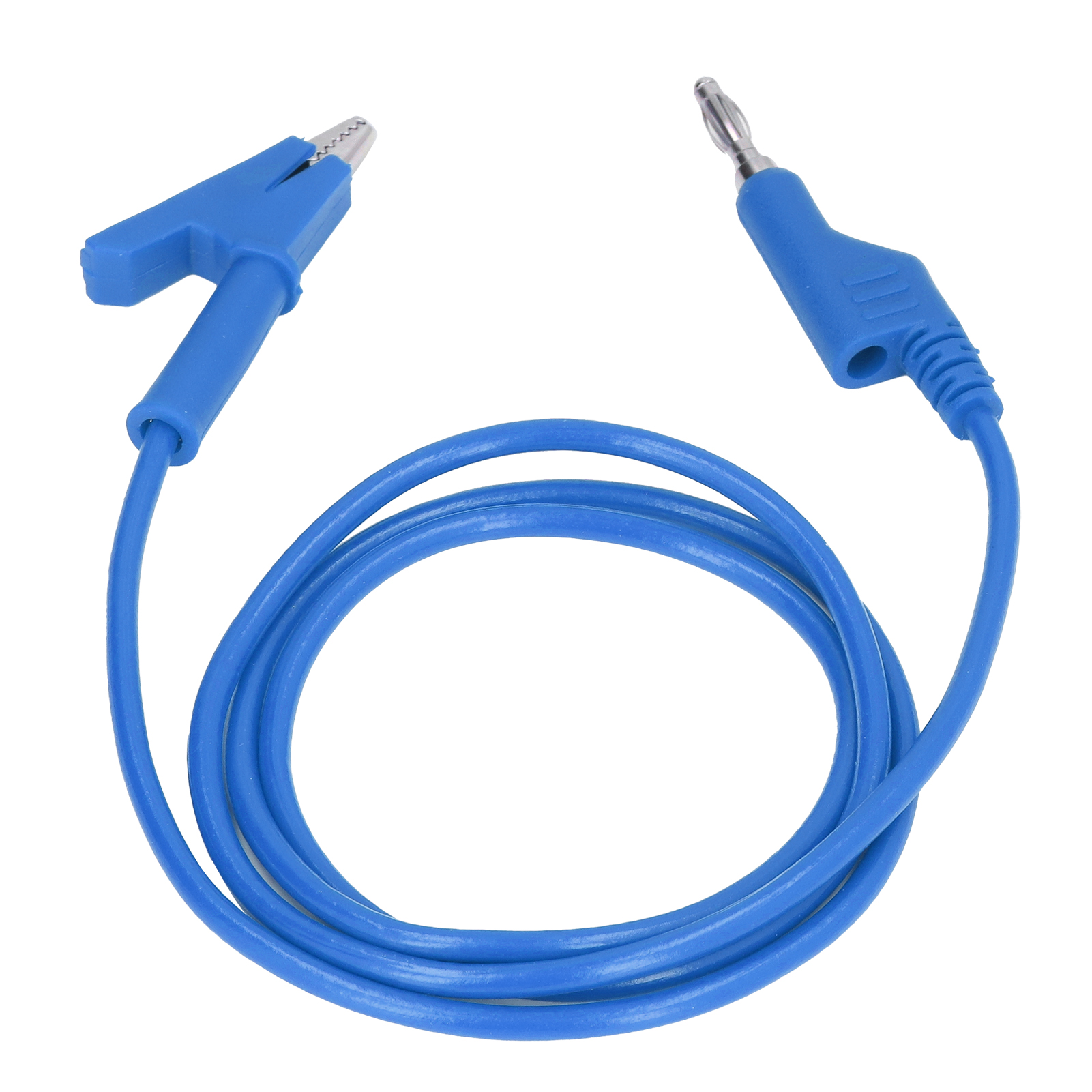Flexibles Prüfkabel Mit Krokodilklemmen Und 4-mm-bananensteckern (blau), Satz Für Elektrische Messungen J.70035-1