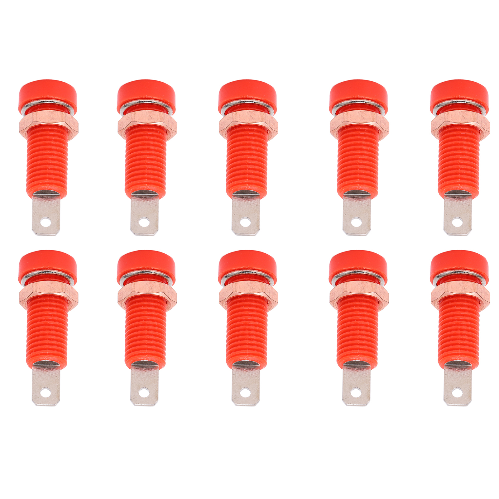 4-mm-bananenstecker, 10 Stück, Einbaubuchse, Roter Anschlussblockadapter Für Elektronische Instrumente