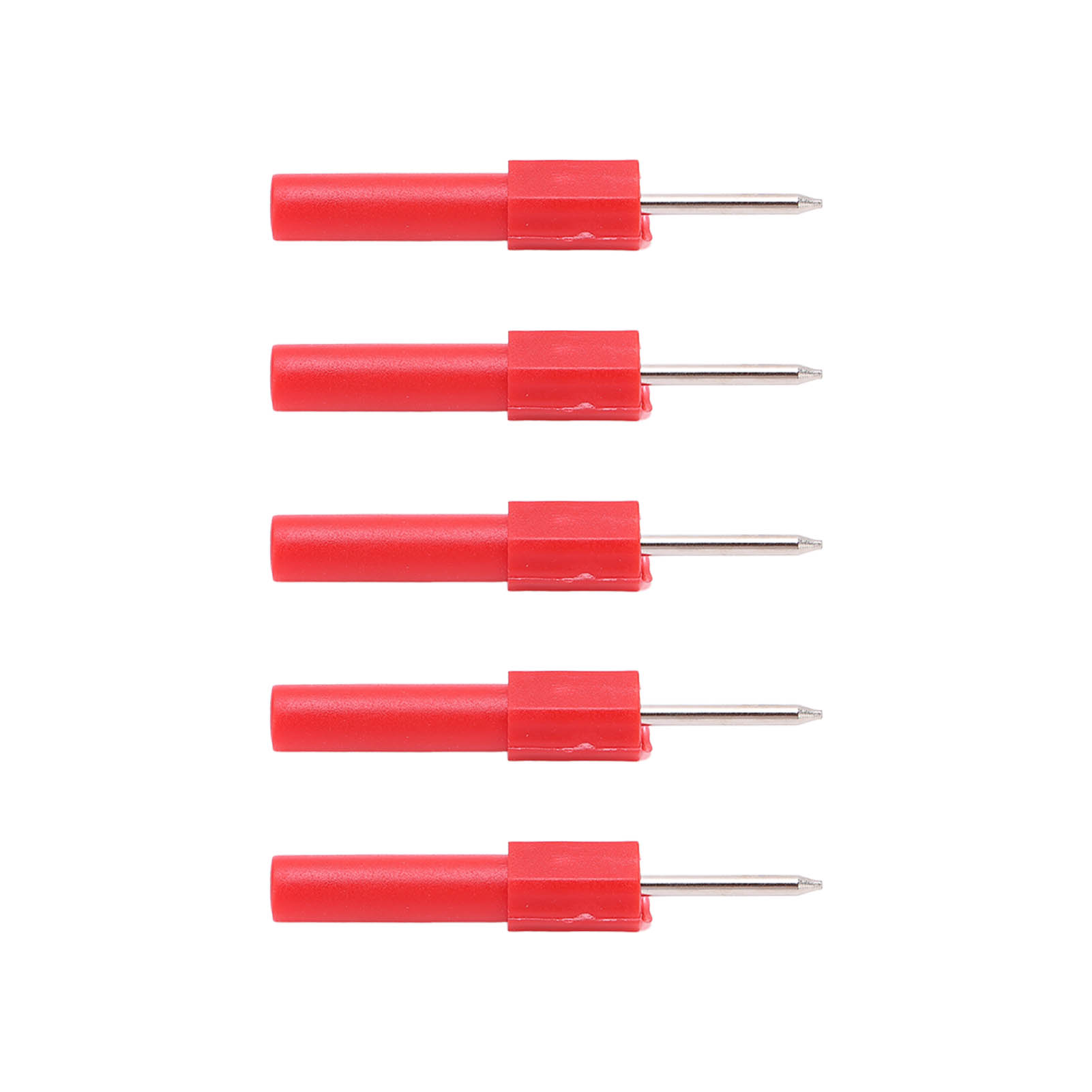 Packung Mit 5 Einziehbaren Messspitzen Für Multimeter, Isolierte Bohrnadel, 4 Mm Bananenstecker, Rot.