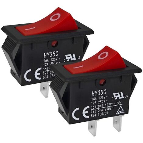 Unterbrecher Mit Knopfleiste Hy35c (2 Stück) Für Industrielle Elektroanwendungen, Schwarz