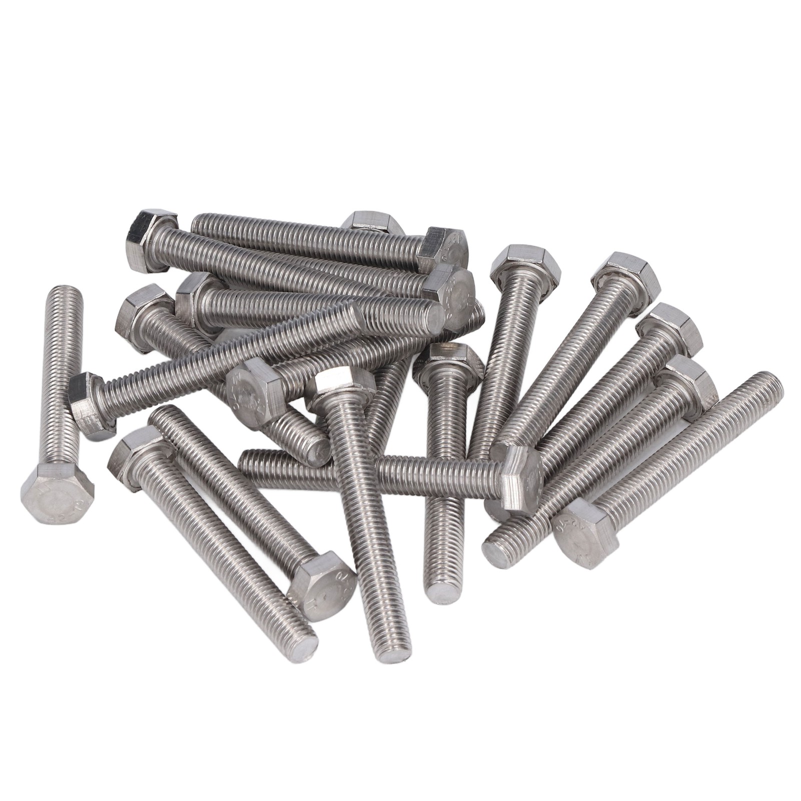 M10x60 Din933 A2 Edelstahlschrauben, 20er-packung, Sechskantschrauben, Vollgewinde, Steigung 1,5, Hochleistungsbefestigungselemente