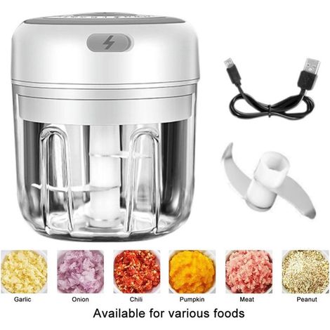 Kabelloser Elektrischer Mixer Für Knoblauch, Mini-gemüseschneider, Fleischpresse Und -wolf, Obst Und Zwiebeln