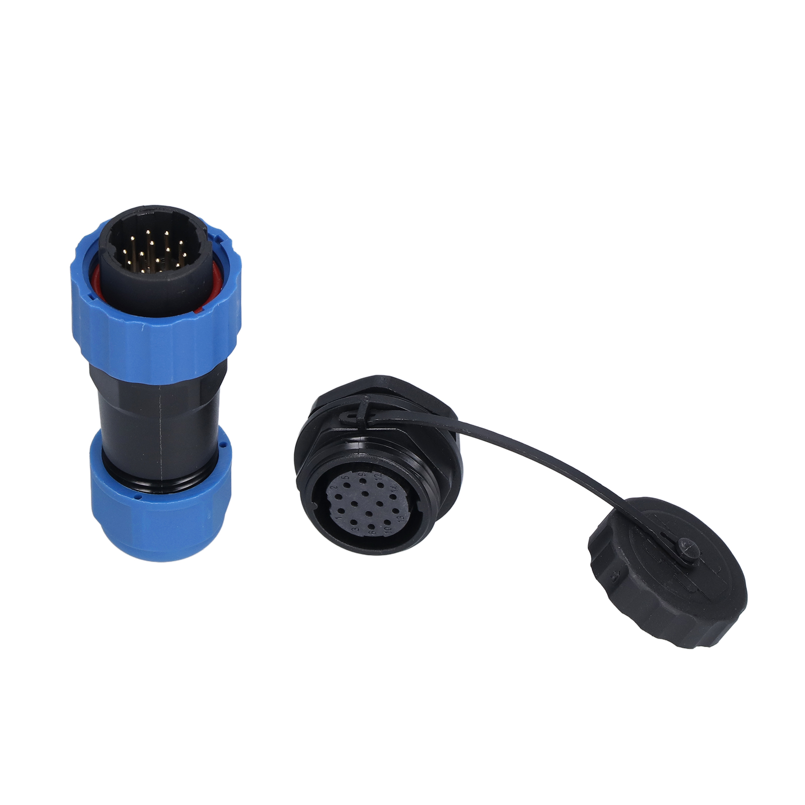 Ip68 Wasserdichter Luftfahrtstecker Sp2014 5a 250v, Stecker/buchse Mit Rückseitiger Mutter, Lötanschluss, 2 Pins