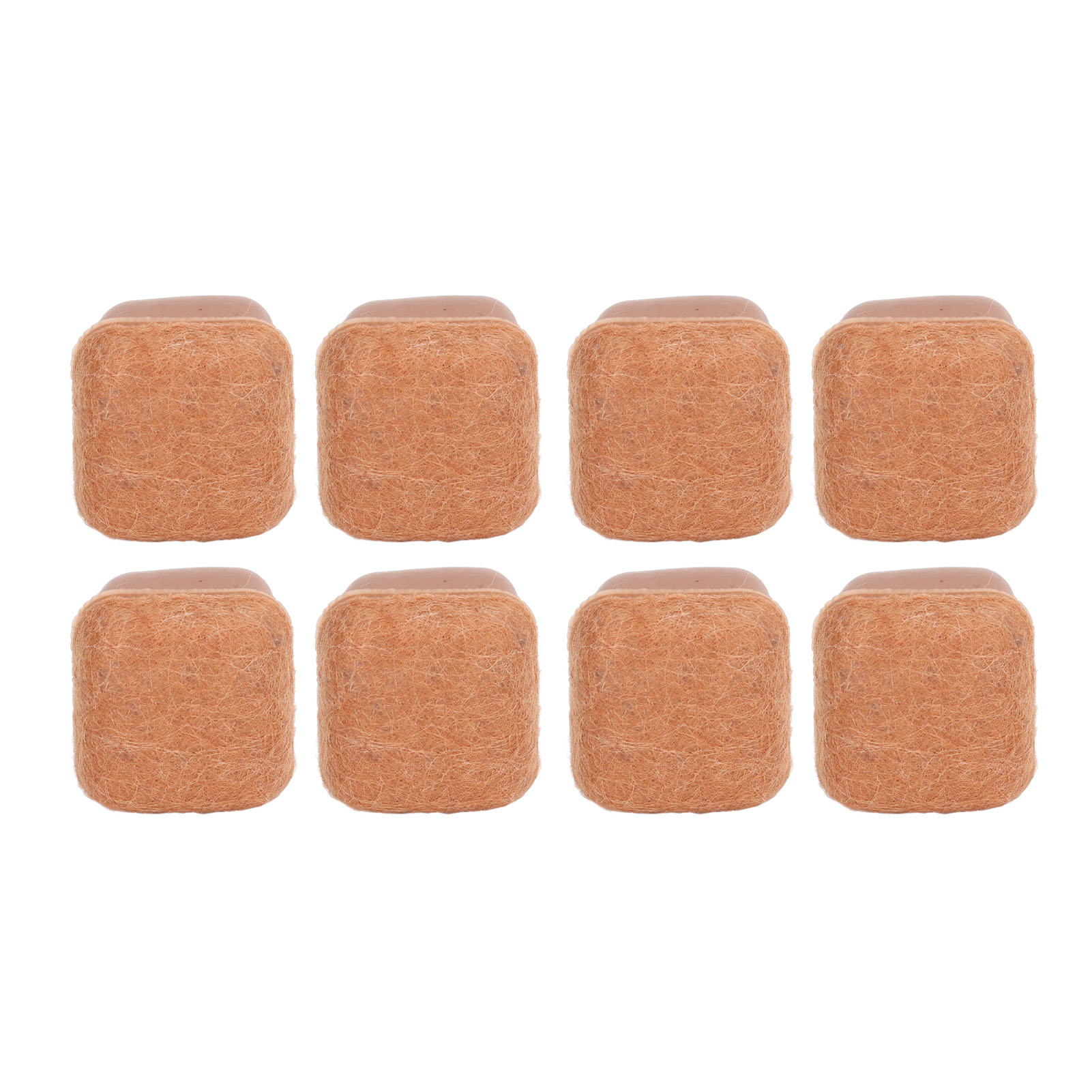 8 Stuhlbeingleiter, Tischbodenschoner, Verdickte, Geräuschdämpfende Pads, Braun, Quadratisch, 8er-set