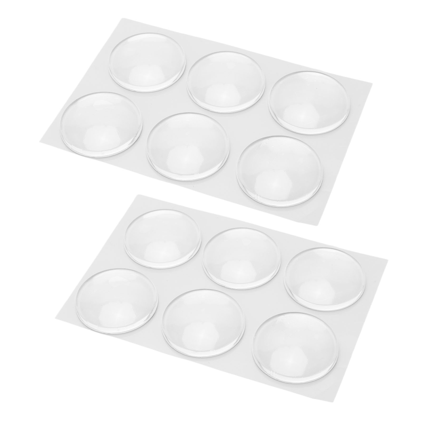Transparenter Türschutz X12, Ø40mm, Runder, Selbstklebender Wandstopper Aus Weichem Und Widerstandsfähigem Pu, Stoßdämpfender Türgriffdämpfer.