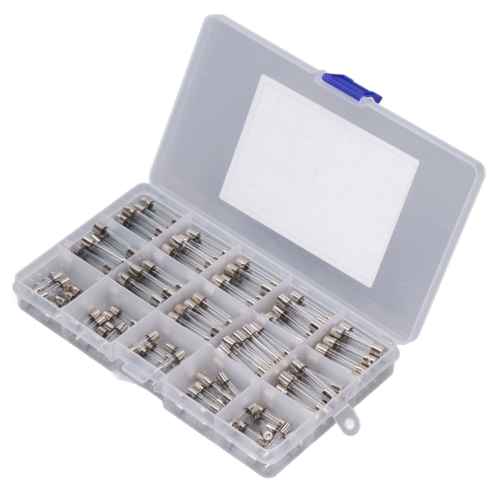 Packung Mit 150 Glassicherungen, Sortiment An Legierungsröhrchen Für Haushaltsgeräte, 15 Verschiedene Modelle