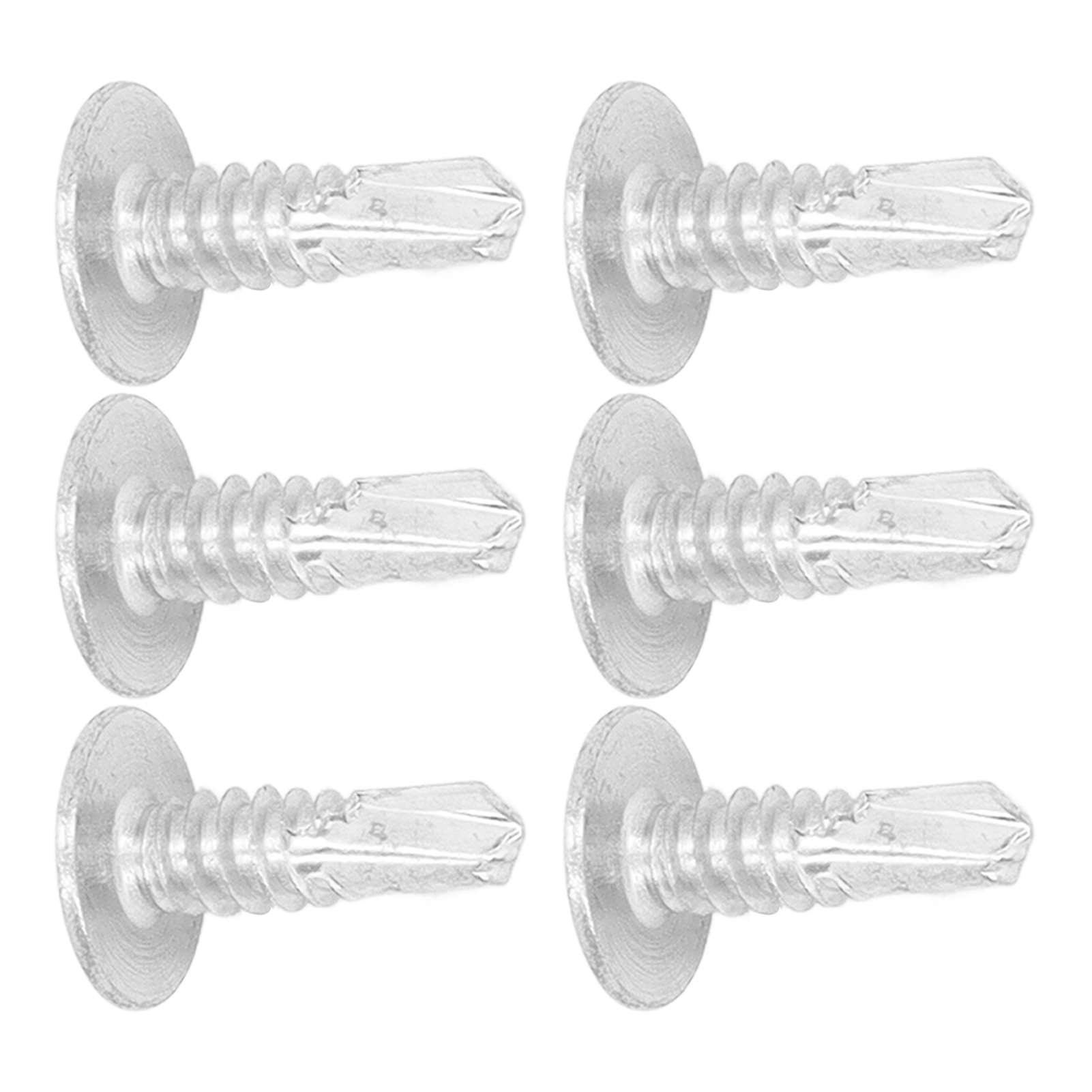 M4,8 X 16 Mm Flachkopfschrauben Mit Unterlegscheiben, 250 Stück, Weiß Verzinkter Kohlenstoffstahl, Selbstbohrende Schrauben Für Metall Und Blech, Robuste Befestigung