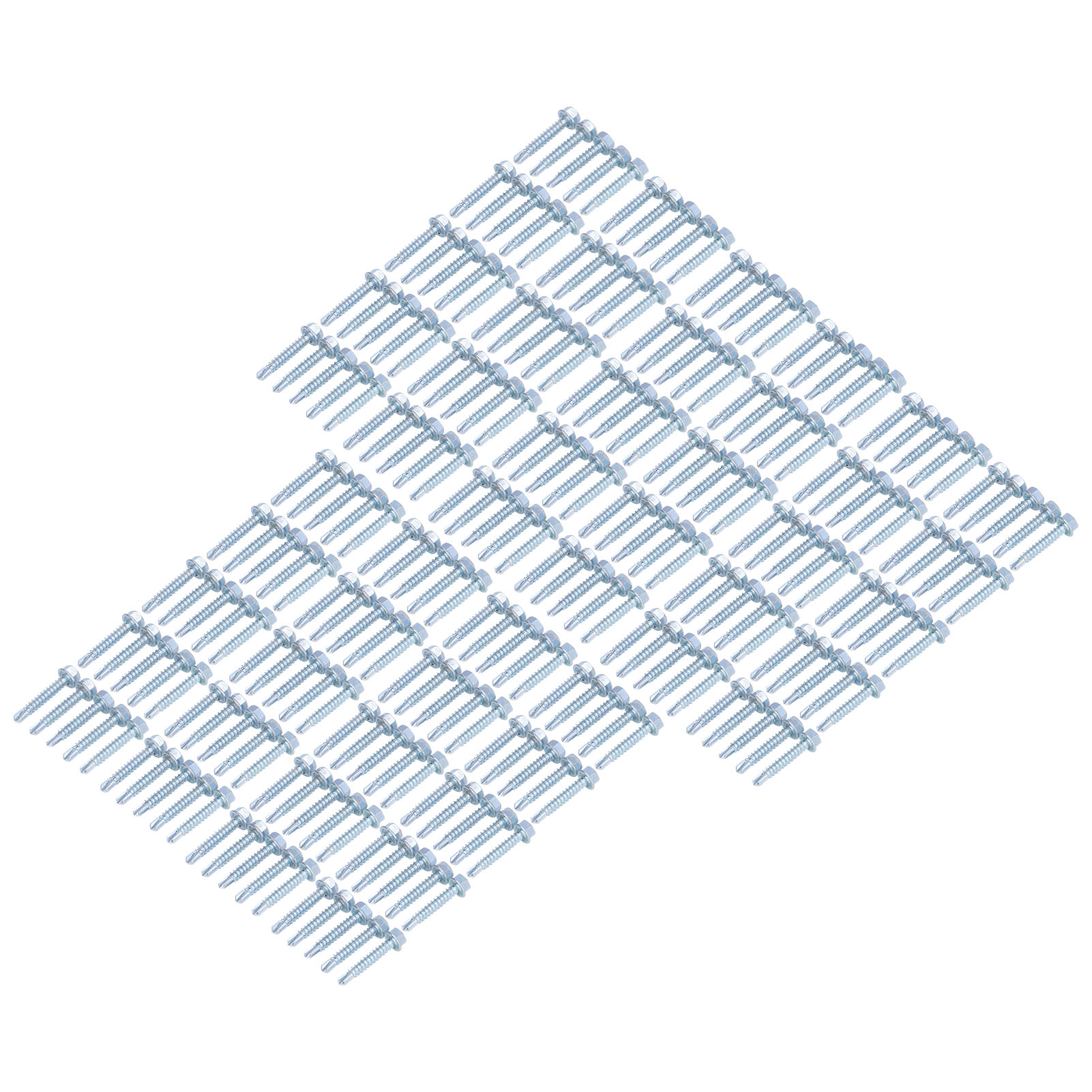M4,2 X 25 Sechskantschrauben, 250 Stück, Verzinkter Kohlenstoffstahl, Selbstbohrende Schrauben Für Blech, Robuste Metallbefestigung