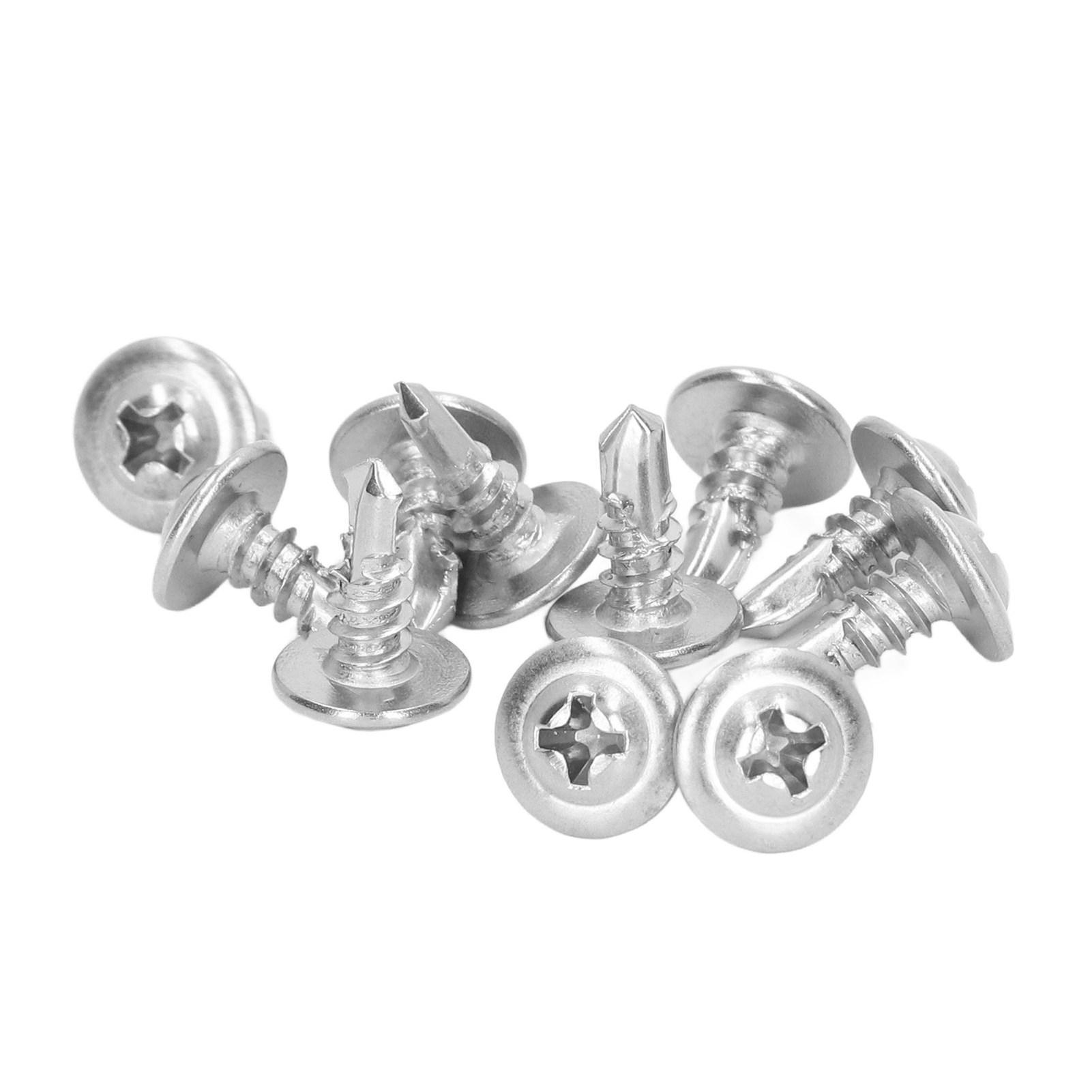 Selbstbohrende Maschinenschrauben Aus Edelstahl 410, Senkkopf Mit Unterlegscheibe, Für Den Maschinenbau, 4,8 X 13 Mm, Packung Mit 100 Stück.