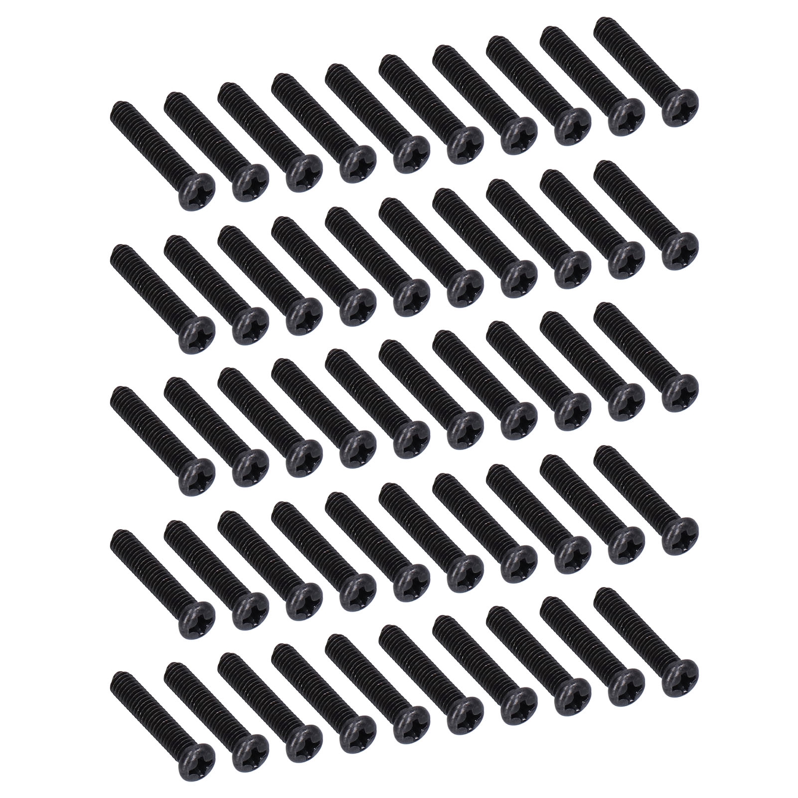 Maschinenschraube Mit Gewölbtem Zylinderkopf Din 7985, Schwarz Verzinkter Stahl, Vollgewinde, Packung Mit 50 Stück M4x20, Hochleistungsbefestigungselemente.