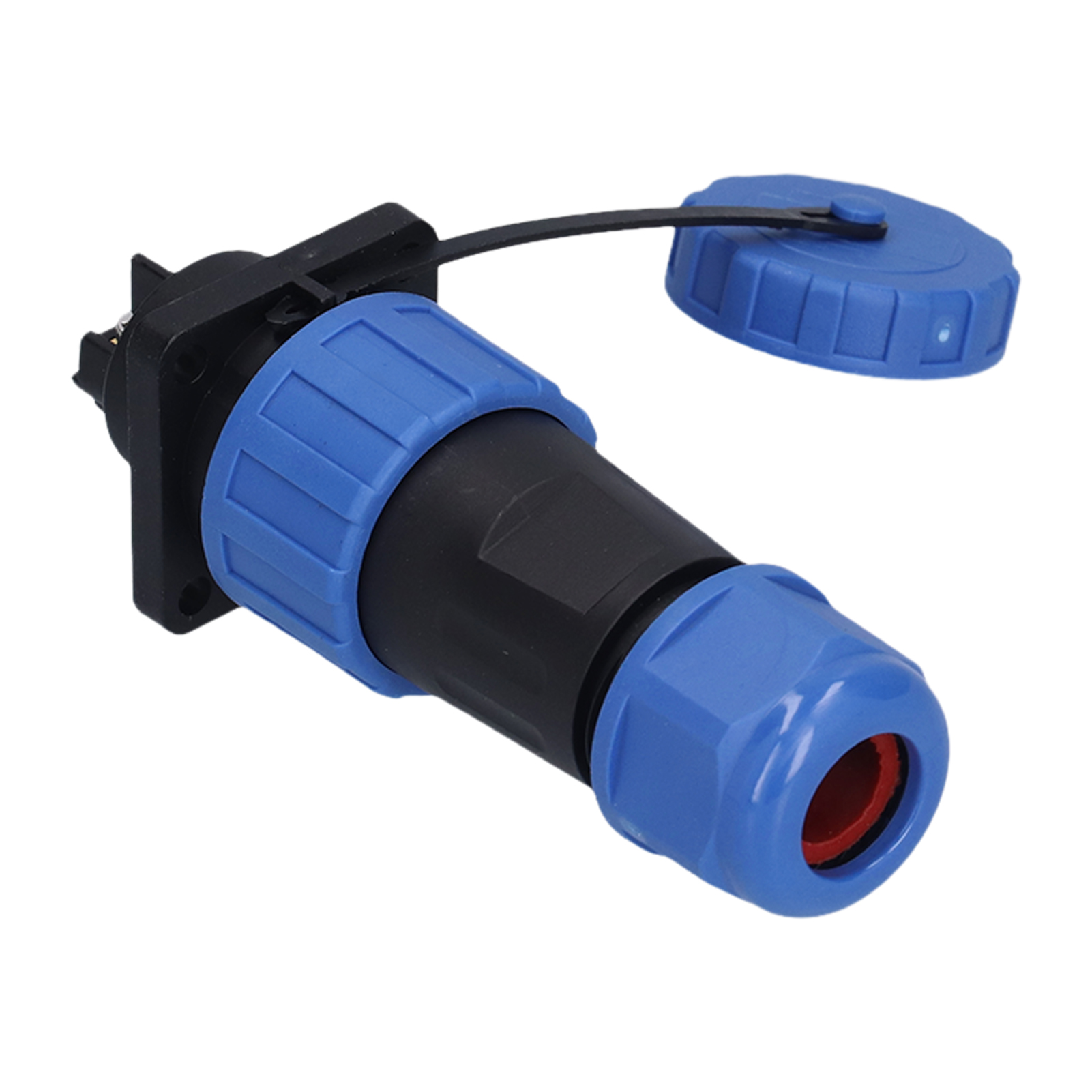 Ip68 Wasserdichter Industriestecker, Vierkant-schraubstecker, 250v 2-poliger Flugzeugadapter, Für Hochbelastbare Elektrische Verkabelung.