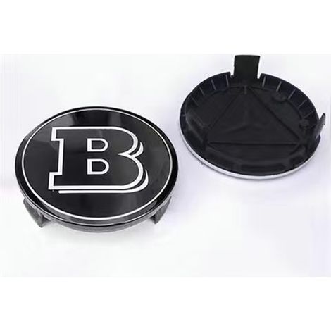 Lot Von 4 Cache-moyeux De Roue 75 Mm Für Mercedes Ce Glk Glc Cls Ml Abr, Emblem Central De Jante Automobile Style Barbus Noir, 4 Pièces Noir