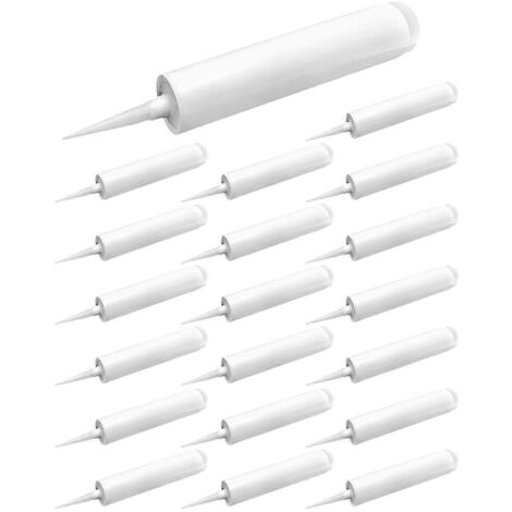 Leere Knetmassetuben, 20er-packung, 283 G (10 Oz). Weiße Kunststoffknete.