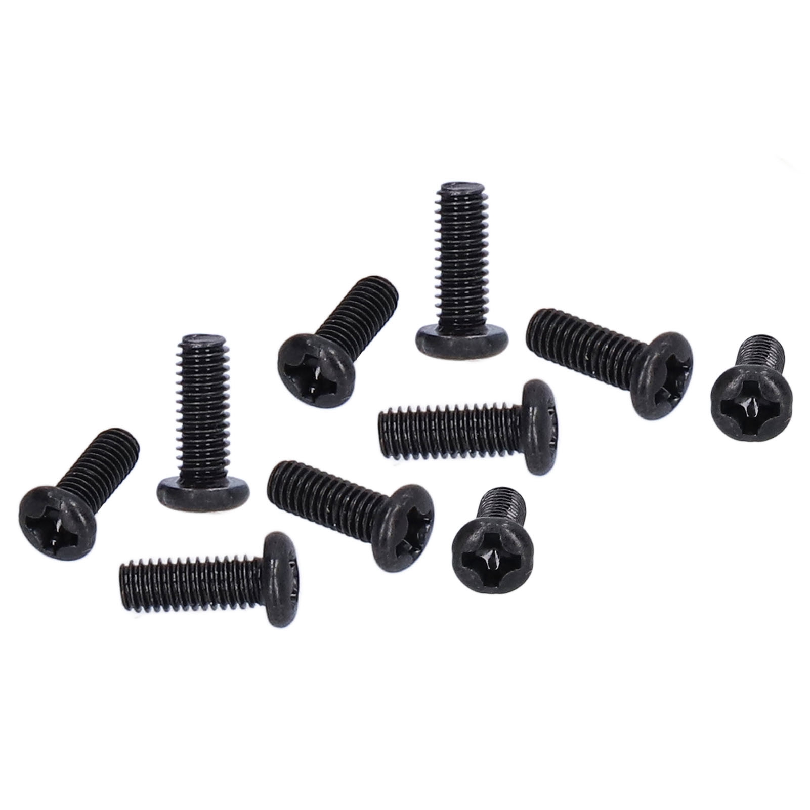 M3x8 Din7985 Stahlschrauben Mit Linsenkopf, Vollgewinde, 50 Stück, Schwarz Verzinkt, Befestigungsschrauben