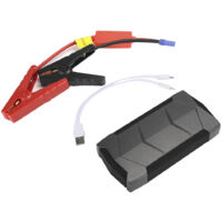 Multifunktionaler Starthilfe-booster Für Autos – 12000 Mah Powerbank, 12 V Ladegerät (schwarz)