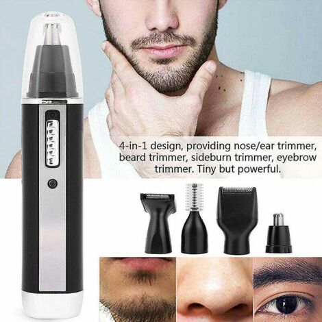 Professioneller, Per Usb Aufladbarer Nasen- Und Ohrhaartrimmer, Schmerzfreier 4-in-1-nasentrimmer Für Damen Und Herren, Wasserdichte Doppelklinge