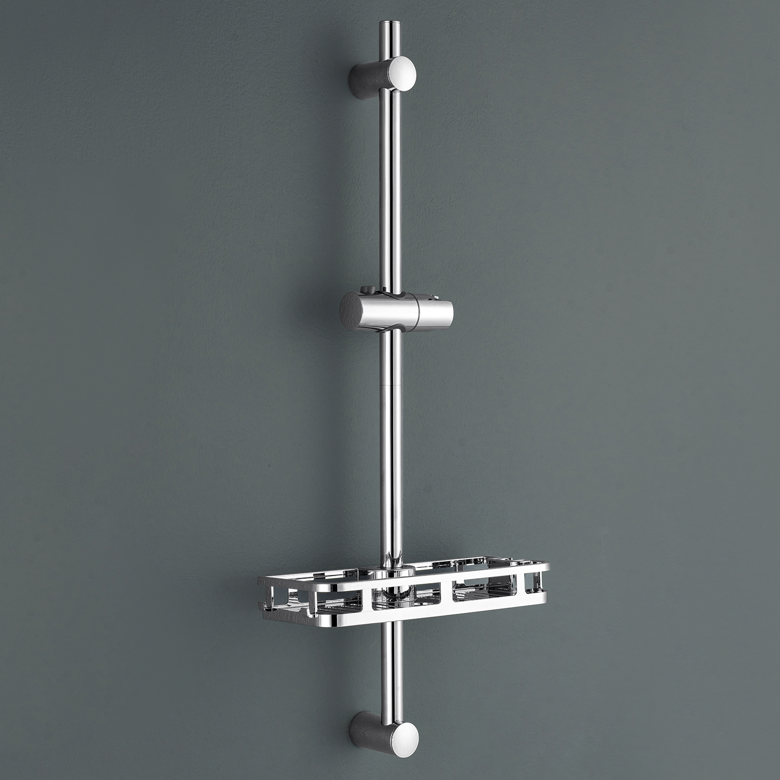 Auralum Max Duschstange Edelstahl Mit Duschablage Für Vorhandene Bohrlöcher, 70cm Brausestange Mit Variablen Wandhalterungen Für Alte Bohrlöcher And Um 360° Drehbarer, Höhenverstellbarer Duschkopfhalt