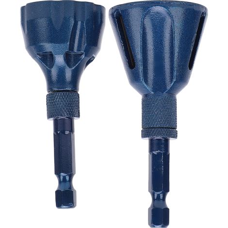 Sechskant-anfaswerkzeug, Drahtgratentferner, Blau Beschichtete Wolframstahlplatte, Entgratbohrer 3–20 Mm Und 5–25 Mm, 2 Stück