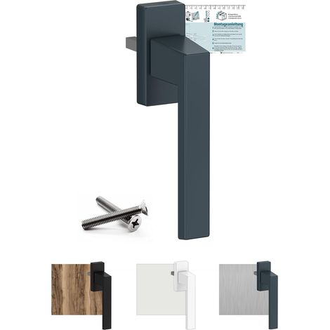 Exklusiver Fenstergriff Aus Anthrazitgrauem Aluminium (ral 7016) (35 Mm) Für Fenster, Terrassen-/balkontüren Aus Holz, Kunststoff Oder Aluminium Kippfunktion Ergonomisch